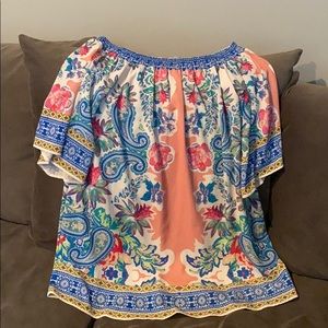 Floral strapless dress